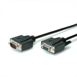 VALUE 11.99.6210 :: RS-232 cable D9 M/F, 1.0m, 9 wires, extension