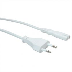 VALUE 19.99.2095 :: Euro Power Cable, 2-pin, white, 1.8 m