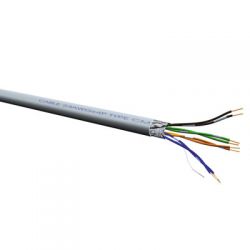 ROLINE 21.15.0010 :: FTP мрежов кабел, Cat. 5e, едножилен, 300.0 м, сив цвят