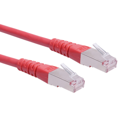 ROLINE 21.15.1381 :: ROLINE S/FTP Patch кабел, Cat.6, червен цвят, 10.0 м