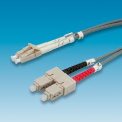 ROLINE 21.15.9851 :: Fiber Patch cable, 1.0m, type LC/SC, Duplex, Multimode, 50/125um, 3.0mm, grey