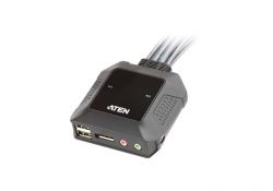 ATEN CS22DP :: 2-Port USB DisplayPort Cable KVM Switch with Remote Port Selector
