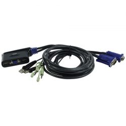 ATEN CS62US :: KVM превключвател, 2x 1, USB, Audio, с поделяне на USB у-ва