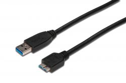 ASSMANN DK-300116-018-S :: USB 3.0 кабел, type A - micro B, M/M, 1.8 м