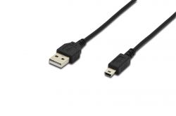 EDNET EDN-84128 :: USB 2.0 кабел, USB Type A M - Mini USB Type B M, 1.8 м