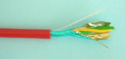 ELAN 032051R :: Fire Signal Cable, 2x 0.50, Twisted Pair, 450V, Ø 5.00 mm, Shielded, 100 m, Red