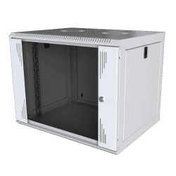 MIRSAN MR.WTC09U45.02 :: Сървърен шкаф за мрежово оборудване - 565x445x450 мм, D=450 мм / 9U, бял, за стена, ComboBox