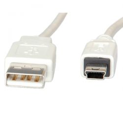 ROLINE S3142-250 :: USB 2.0 кабел, Type A - 5-Pin Mini 1.8 м
