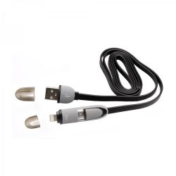 SBOX USB 2IN1B :: Кабел 2 in 1 USB към Lightning и Micro USB, 1m Black