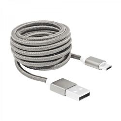 SBOX USB AM-MICRO-15W :: CABLE USB->MICRO USB M/M 1, 5M Blister SILVER
