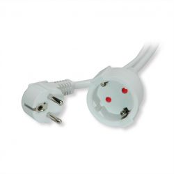 VALUE 19.99.1176 :: Extension Cable with Schuko connectors, AC 230V, white, 3 m