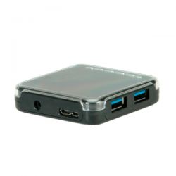 VALUE 14.99.5011 :: USB 3.0 Hub, 4 Ports, with PS, black