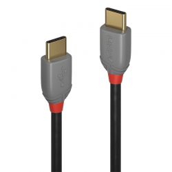 LINDY LNY-36870 :: USB 2.0 кабел, Anthra Line, Type C-C, M/M, 3A (60W), 0.5 м