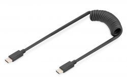 ASSMANN AK-300431-006-S :: USB 2.0 - USB C to USB C Spiral Cable, 1m
