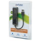 MANHATTAN 101998 :: Четец за карти USB 2.0, 79-in-1, черен цвят
