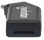 MANHATTAN 102001 :: Мини четец за карти USB Type-C, 24-in-1, Черен