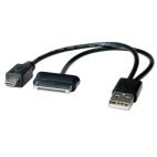 ROLINE 11.02.8302 :: ROLINE USB 2.0 AM към Galaxy+ Micro B кабел за зареждане, 0.15 м