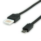 ROLINE 11.02.8316 :: ROLINE USB 2.0 кабел, Type A M reversible - Micro B, M/M, 1.0 м