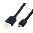 ROLINE 11.02.8316 :: ROLINE USB 2.0 кабел, Type A M reversible - Micro B, M/M, 1.0 м