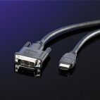 ROLINE 11.04.5522 :: DVI към HDMI кабел, DVI M - HDMI M, 2.0 м
