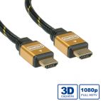 ROLINE 11.04.5561 :: Gold HDMI High Speed кабел, HDMI M - HDMI M, 1.0 м