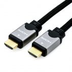 ROLINE 11.04.5851 :: HDMI High Speed Cable + Ethernet, M/M, black /silver, 2 m