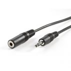 VALUE 11.99.4355 :: 3.5mm cable M/F, 5.0m, tin-plated, black