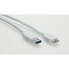VALUE 11.99.8875 :: USB 3.0 кабел, USB A - Micro USB B, 2.0 м, бял цвят