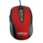 ROLINE 18.01.1082 :: ROLINE USB оптична мишка, червено-черна