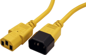 ROLINE 19.08.1521 :: Удължителен захр. кабел IEC 320 C14 - C13, жълт, 1.8 м
