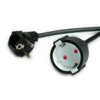 VALUE 19.99.1167 :: Extension Cable with Schuko connectors, AC 230V, black, 5.0 m