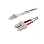 ROLINE 21.15.9851 :: Fiber Patch кабел, 1.0 м, тип LC/SC, Duplex, Multimode, 50/125um, 3.0 мм, сив цвят