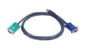 ATEN 2L-5202U :: KVM кабел, HD15 M + USB type A M >> SPHD15/18 M, 1.8 м