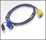 ATEN 2L-5203UP :: KVM кабел, HD15 M + USB type A M >> SPHD15 M, 3.0 м