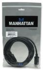 MANHATTAN 307093 :: Display port v.1.2 кабел 20P M/ M 3.0 м, със звук, черен
