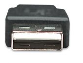 MANHATTAN 307215 :: Кабел USB 2.0 A/M- micro A/M 1.8 м, черен цвят