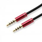 SBOX 3535-1.5R :: Аудио кабел, 3.5 мм стерео жак M/M, 1.5 м, Червен