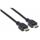 MANHATTAN 353922 :: CL3 защитен 4k High Speed HDMI кабел с Ethernet за монтаж в стена, HEC, ARC, 3D, 4K, M/M, Shielded, Черен, 1.0 m