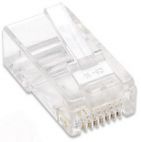 INTELLINET 502399 :: 100-Pack Cat5e RJ45 Modular Plugs, UTP, 3-prong, for solid wire