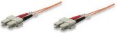 INTELLINET 515818 :: Fiber Optic Patch Cable, Duplex, Multimode, SC-SC, 62.5/125um, 1.0 m, Orange