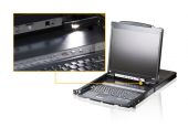 ATEN CL5800N :: 19" LCD KVM конзола, Dual Rail дизайн, 1U, PS/2 & USB