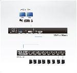 ATEN CL6700N :: DVI LCD конзола, 19", 1U, DVI/VGA