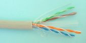 ELAN 098233 :: Мрежов кабел, UTP, Cat. 6, Ø 6.80 ± 0.20 мм, 305 м кашон, сив
