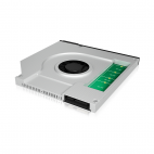 RAIDSONIC IB-AC647 :: Монтажен адаптор за M.2 SSD в DVD гнездо на лаптоп и охладител, за 9.5 мм
