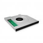 RAIDSONIC IB-AC647 :: Монтажен адаптор за M.2 SSD в DVD гнездо на лаптоп и охладител, за 9.5 мм