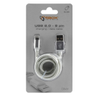 SBOX IPH7-S :: Lightning to USB Cable 1.5m, silver