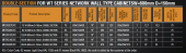 MIRSAN MR.EKG07U.01 :: Double-Section Module for Wall Type NETWORK Cabinet - 600 x 150 x 409 mm / 7U, Black