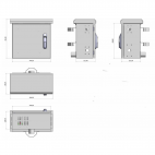 MIRSAN MR.MOB04.03 :: Шкаф за CCTV оборудване, 440 x 500 x 290 мм, IP65, двойни стени, 2 вентилатора, бял