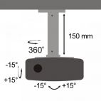 SBOX PM-18 :: Стойка за проектор, за таван, 13.5 кг, 150 мм