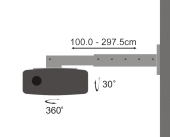 SBOX PM-300 :: Универсална стойка за проектор, за стена, 1000 - 3000 мм, 15 кг